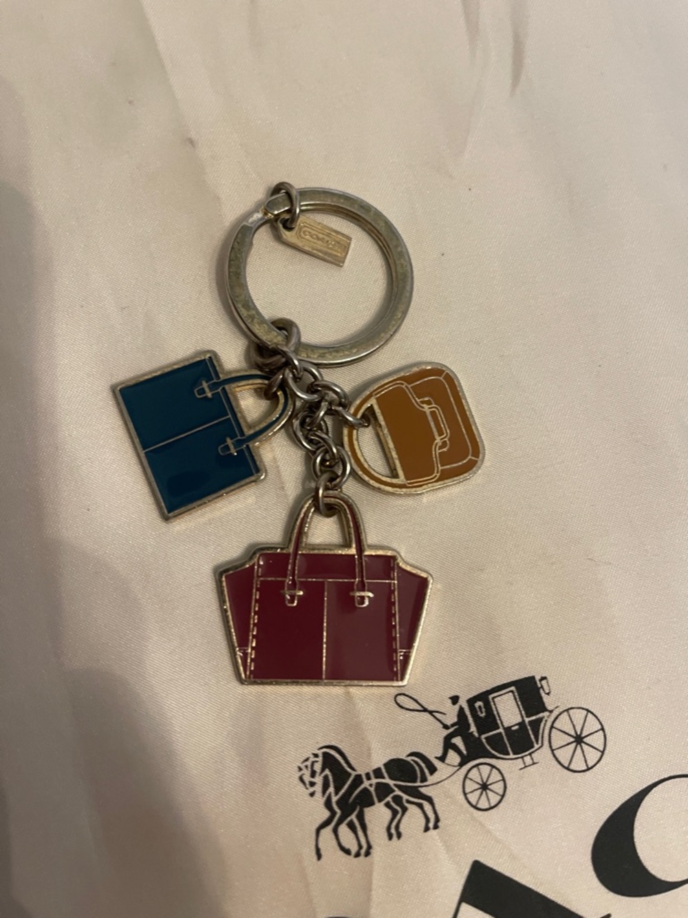 Coach Enamel Bag Charm Keychain